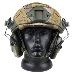 Комплект шолом балістичний FAST NIJ 0106.01 IIIA. 44 навушники Impact Sport кріплення “Павук“